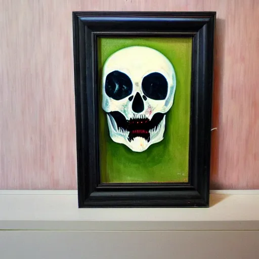 Image similar to a scary framed painting