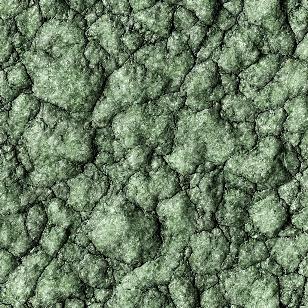 Image similar to long green crystals sticking out of the rock surface, detailed ground terrain albedo texture, flat, 2 d texture, seamless