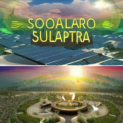 Image similar to solarpunk