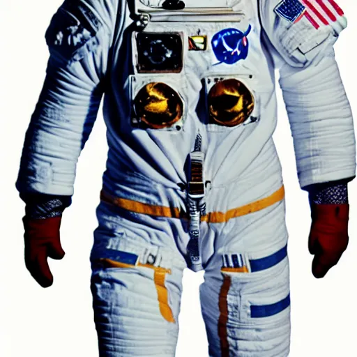 Image similar to a bauhaus style astronaut suit