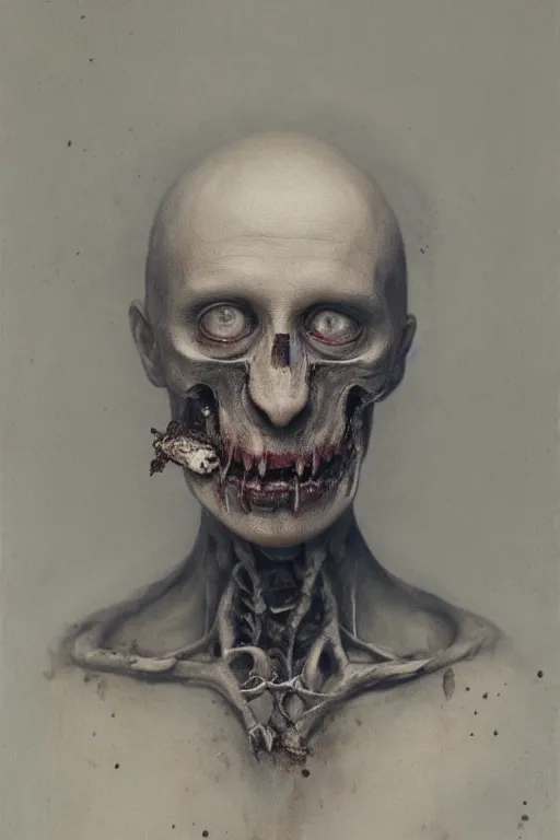 Prompt: Hyper realistic portrait of a God of Death by Emil Melmoth, 8k