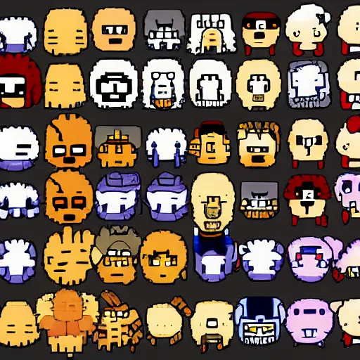 Image similar to binding of isaac monster sprite sheet