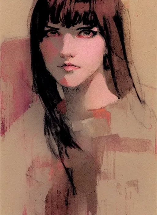 Prompt: a portrait of a pretty young lady by alex maleev