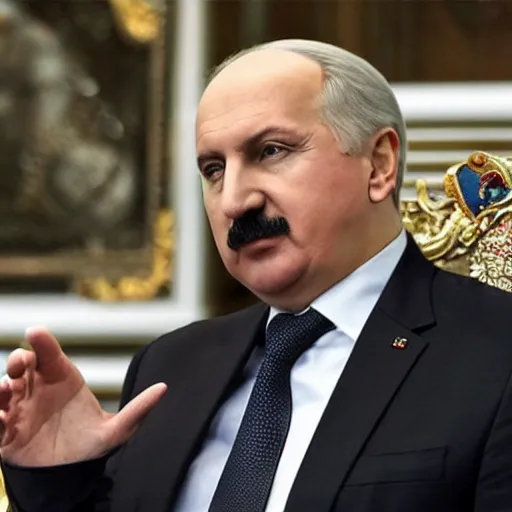 Image similar to Alexander Lukashenko as the world's mastermind