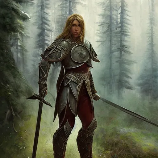 Image similar to standing elf with armor of rivendel, epic masterpiece of cinematographic hyperrealism, realistic shaded lighting poster by craig mallismo, artgerm, jeremy lipkin and michael garmash, unreal engine, radiant light, detailed and intricate environment, digital art, art station trends