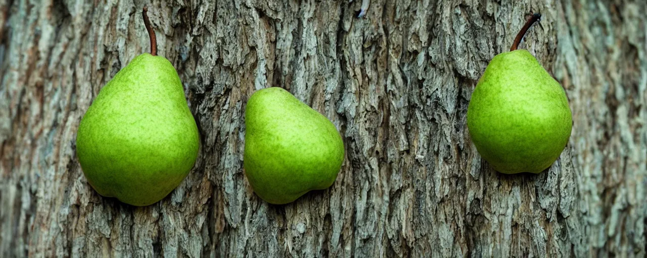 Image similar to a cute green pear animal; nature photography