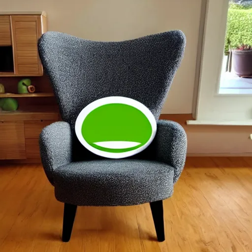 Image similar to armchair in the shape of an avocado