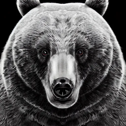 Image similar to a bear, digital art, insanely detailed, elegant, studio photography