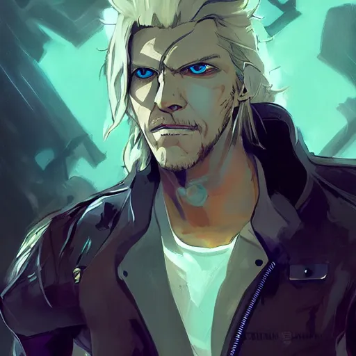 Image similar to liquid snake from metal gear solid piloting mettaton metal gear from undertale, ghibli, greg rutkowski, jeremy mann, rossdraws illustration