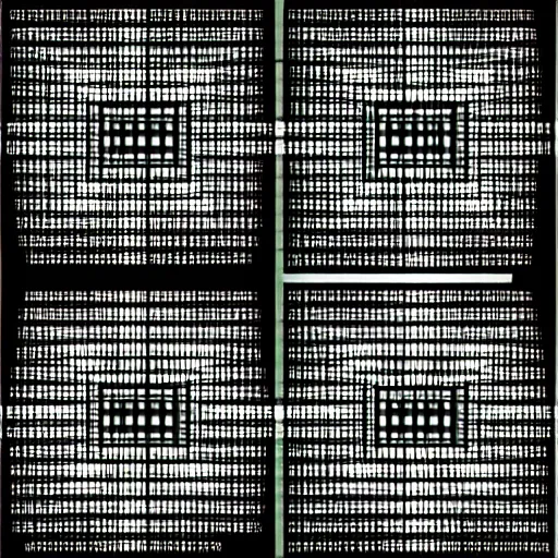Image similar to a set of four crosshairs on a white background, a diagram by ryoji ikeda, polycount, international typographic style, golden ratio, quantum wavetracing, geometric