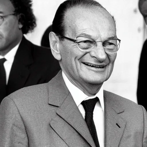 Prompt: Jacques Chirac with afro hair