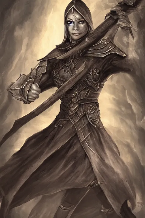 Image similar to battle mage | the elder scrolls style | digital painting | highly detailed