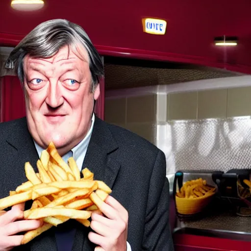 Image similar to [ french fry ] is ( ( stephen fry ) ) hybrid intercross mix