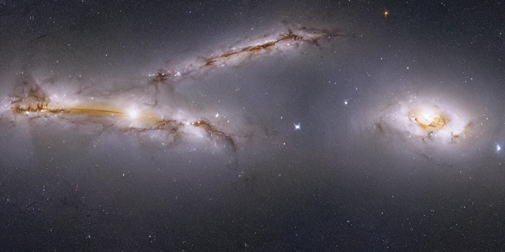 Prompt: The Milky way collapsion with Andromeda, Hubble Ultra detalied photos, Nasa Official Annoucement, 4k, dynamic lighting