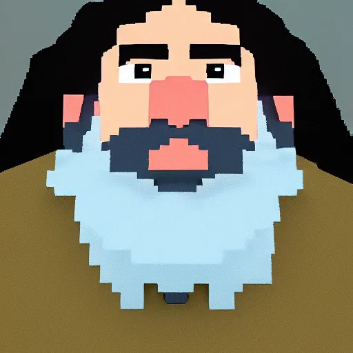 Image similar to ps 1 hagrid, low res, blocky