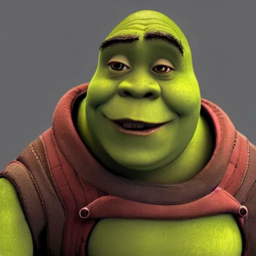 Image similar to shrek as humanoid robot made of steel, unreal engine 5, ray tracing, extremely detailed, 8 k