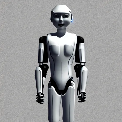 Image similar to human robot, unreal engine full body