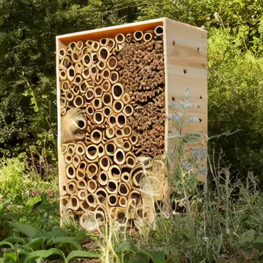 Image similar to insect hotel designed by Norman Foster