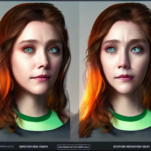 Image similar to melon!! has an [ [ elizabeth olsen face ] ]!!, trending on zbrush, unreal engine 5, cgsociety contest winner, intricate, detailed, 4 k quality, concept art