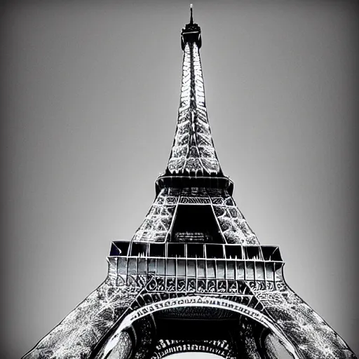 Image similar to spaceship eiffel tower