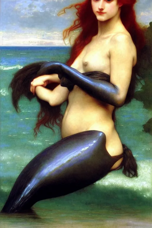 Image similar to mermaid, painting by rossetti bouguereau, detailed art, artstation