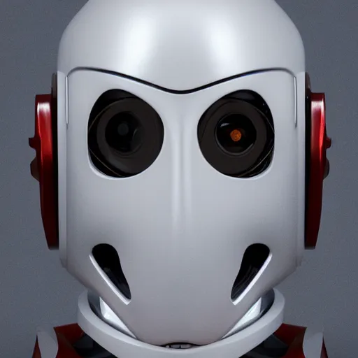 Image similar to an amazing robot-helmet, robotic head-bust portrait, of a sci-fi, human robot hybrid with weaponized systems built into the 3d helmet, cgi, zbrush, blender, octane render