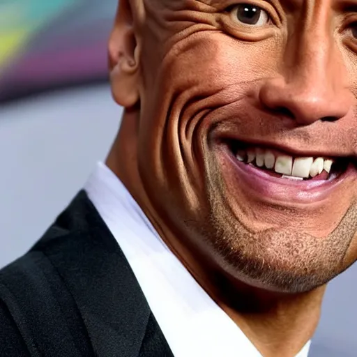 prompthunt: dwayne the rock johnson in eyebrow raise