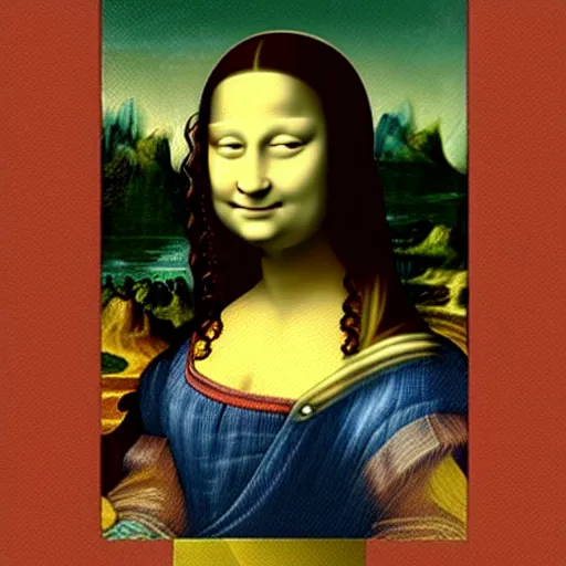 Prompt: a portrait of super - mario!!!!!!!! painting by da vinci ( ( ( ( mona lisa ) ) ) )