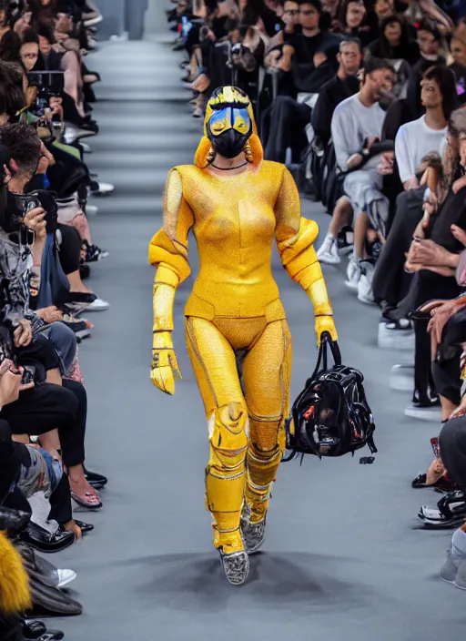 Image similar to hyperrealistic and heavy detailed balenciaga runway show of mortal kombat, leica sl 2 5 0 mm, vivid color, high quality, high textured, real life