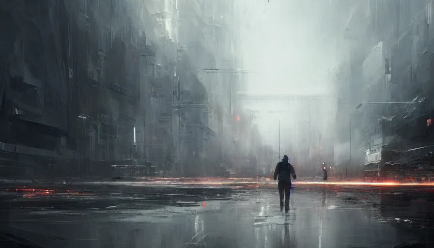 Image similar to concept art by jan urschel, cinematic shot, trending on artstation, high quality, brush stroke, death