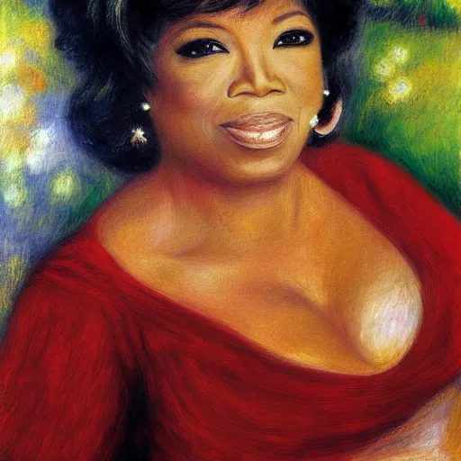 Prompt: oprah art by renoir.