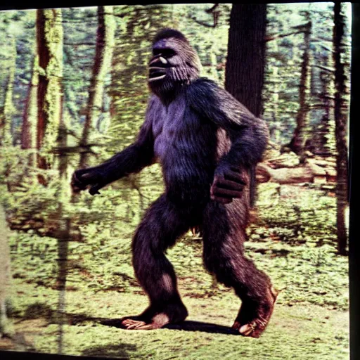 Image similar to us color footage of big foot making trade deals with joe biden, photograph, big foot, award winning photo, 3 5 mm lense, bigfoot