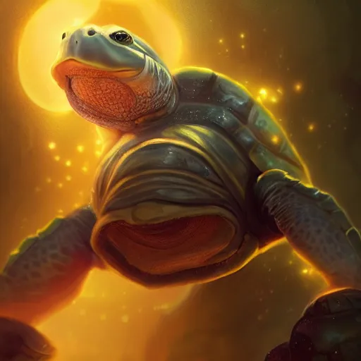 Image similar to cute turtle princess, huggy wuggy from poppy playtime video game, fullbody, ultra high detailed, glowing lights, oil painting, greg rutkowski, charlie bowater, beeple, unreal 5, daz, hyperrealistic, octane render, rpg portrait, dynamic lighting, fantasy art, beautiful face