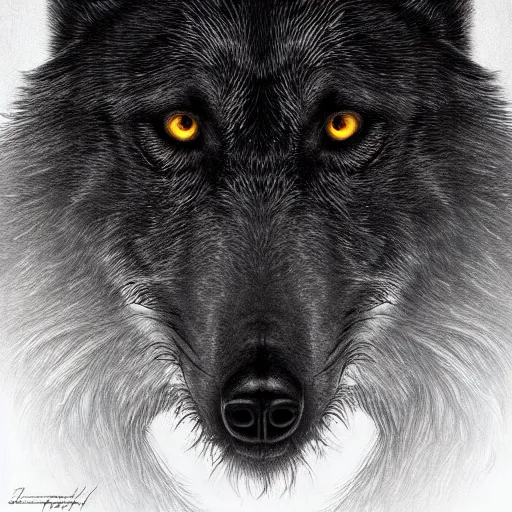 Image similar to black wolf portrait, ultra realistic illustration, intricate, elegant, highly detailed, digital painting, artstation