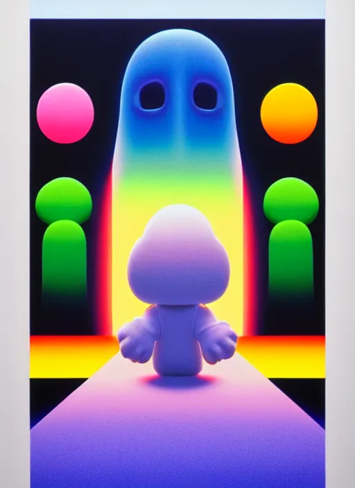 Prompt: ghost by shusei nagaoka, kaws, david rudnick, airbrush on canvas, pastell colours, cell shaded, 8 k