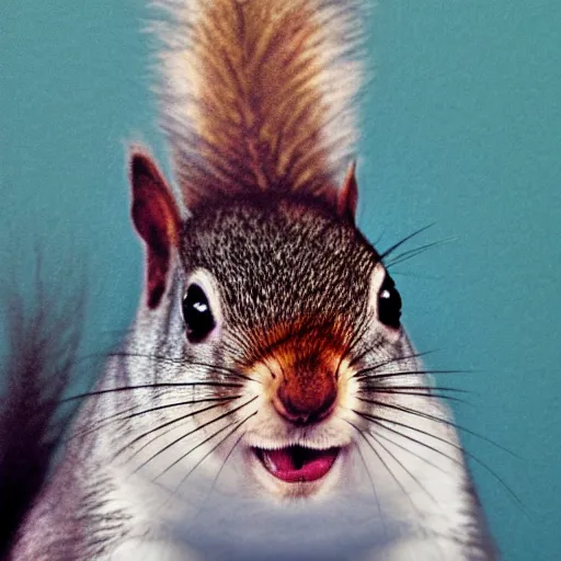 Image similar to a squirrel with a party hat on its head, a pastel by john nicolson, shutterstock contest winner, furry art, creative commons attribution, stockphoto, iso 2 0 0