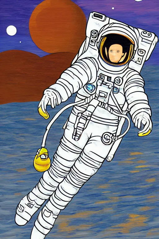 Image similar to Astronaut, Beach, art by CottonGame