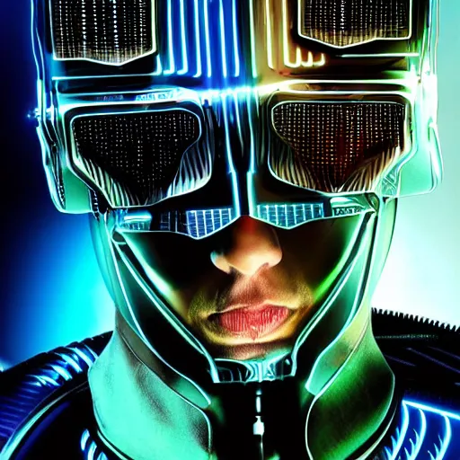 Image similar to cybernetic cyber cyberpunk Jamiroquai. Hd photo award winning