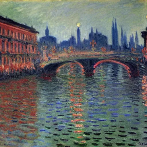 Prompt: milan italy by monet