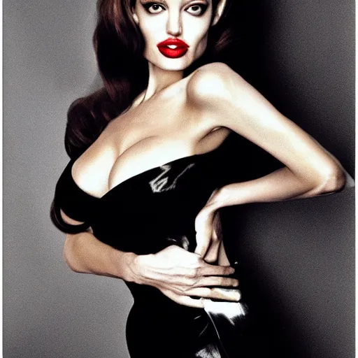 Image similar to Angelina Jolie as Jessica Rabbit