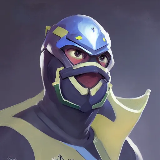 Image similar to greg manchess portrait painting of partially armored greninja as overwatch character, medium shot, asymmetrical, profile picture, organic painting, sunny day, matte painting, bold shapes, hard edges, street art, trending on artstation, by huang guangjian, gil elvgren, ruan jia, greg rutkowski, gaston bussiere