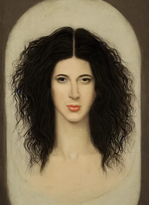 Image similar to a portrait of a woman considered the most beautiful woman in the world. She has a well-proportioned figure. She is very tall and slender with long black hair that extends past her waist with locks of hair that frame her face down to her chin and shows off her high forehead, dark brown eyes with long, voluminous eyelashes and pale skin. She has a narrow waist and very large chest, she wore a revealing red V-neck blouse that showed much of her chest and a loose sarong that exposed her long, slender legs with the green symbol of the Kuja adorned on it, along with a white cape sporting epaulettes more commonly found on the jackets of high-ranking Marines, and red high heel pumps, pink hearts in the background , romantic themed, beautiful face, intricate, highly detailed, digital painting, artstation, concept art, smooth, sharp focus, illustration, art by Artgerma