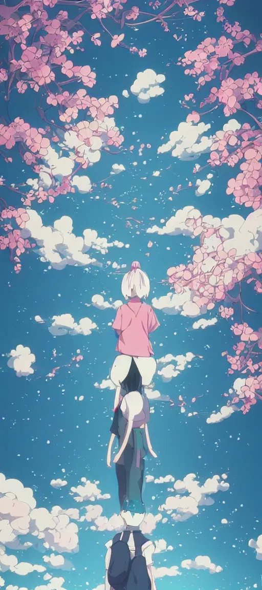 Image similar to beautiful anime! style vaporware cartoon japan, kawaii anime manga style, illustration, aesthetic, minimalistic simple, neon pastel, in the style of hayao miyazaki