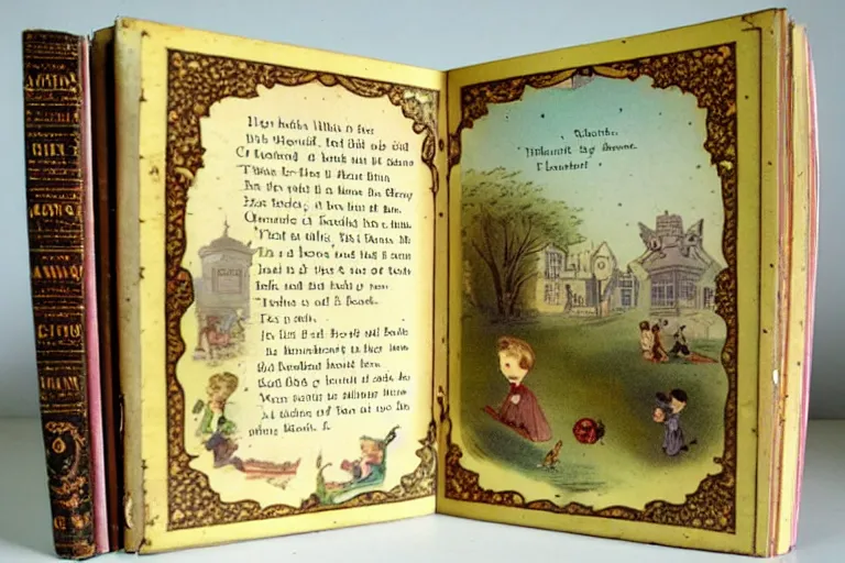 Image similar to antique victorian popup book childrens story book