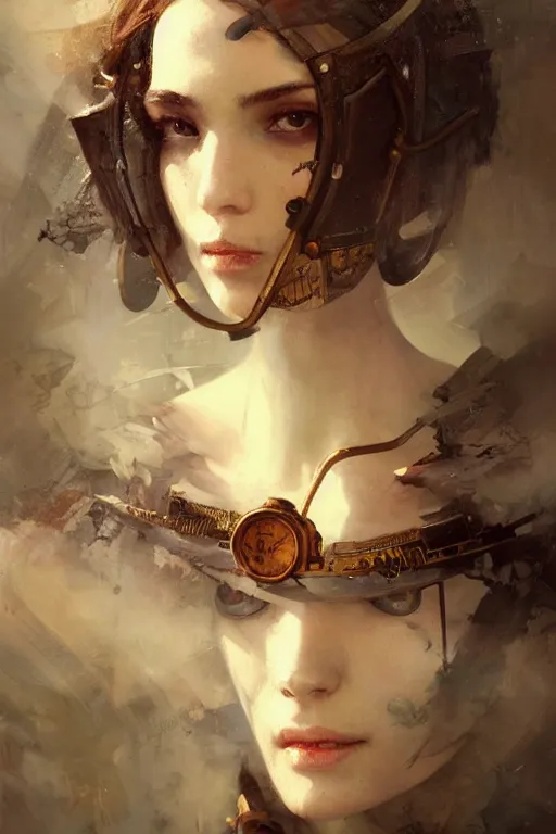 Prompt: 花 木 兰, steampunk, oil painting, darkness, paint texture, digital painting, highly detailed, artstation, sharp focus, illustration, concept art, ruan jia, charlie bowater, tom bagshaw, norman rockwell