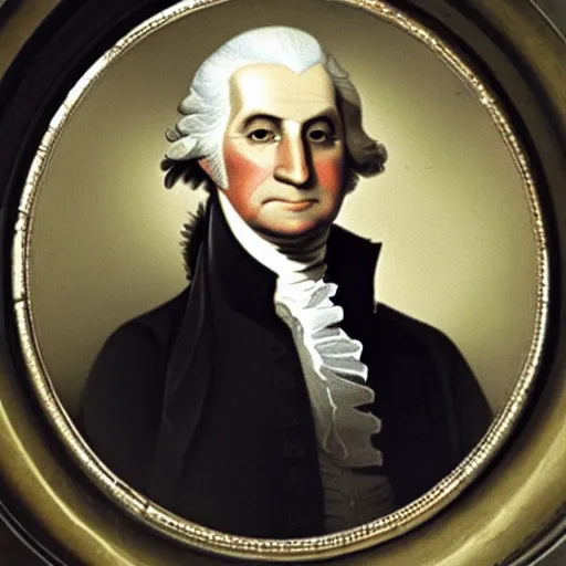 Image similar to George Washington as a washing machine