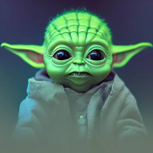 Prompt: baby yoda by beeple