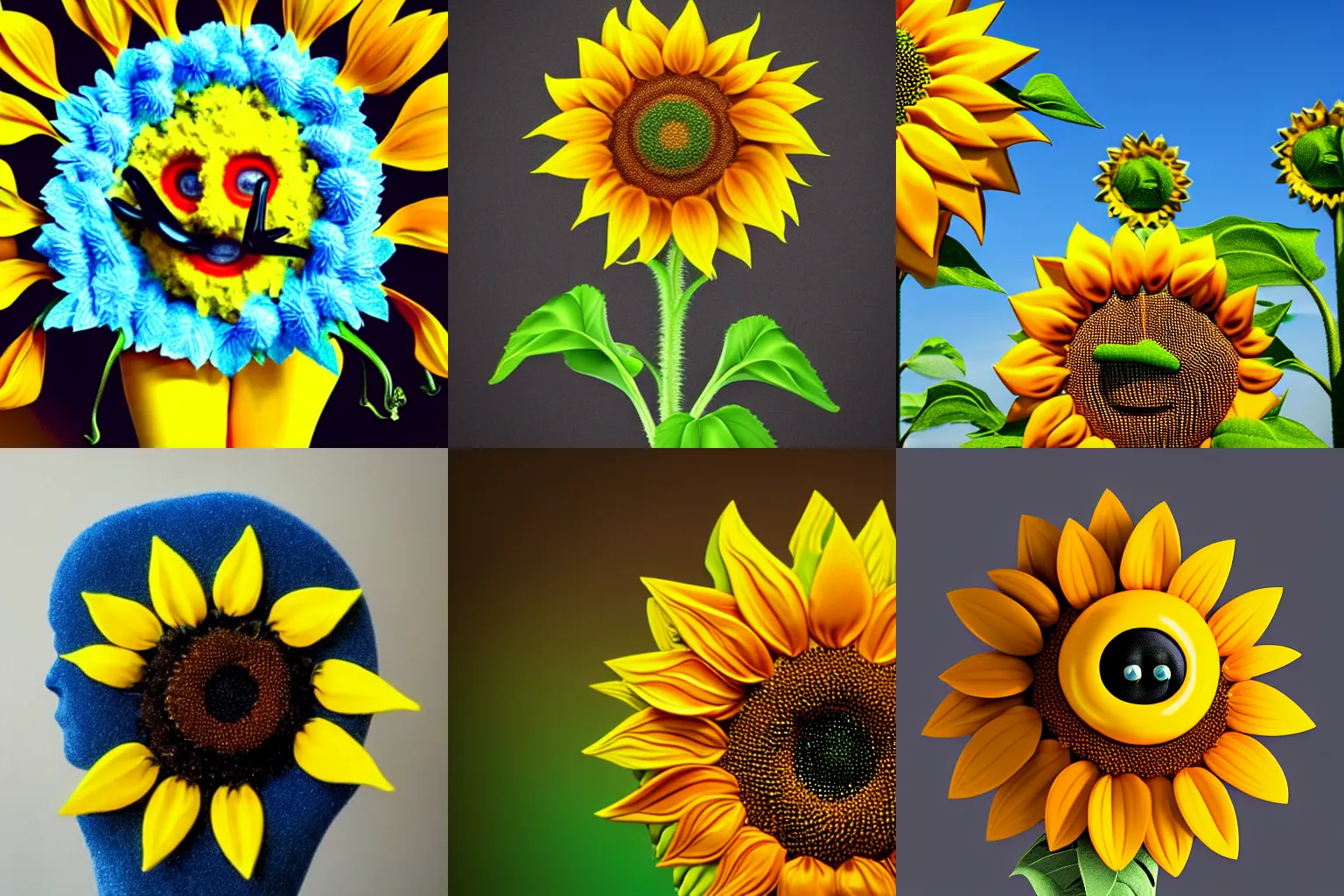 Prompt: an anthropomorphic sunflower, with human face, photorealistic, anatomically correct, beautiful perfect face