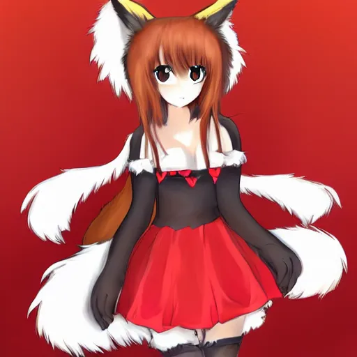 Anime girls fox girl weapon skirt boots traditional Custom Gaming Mat Desk  | eBay