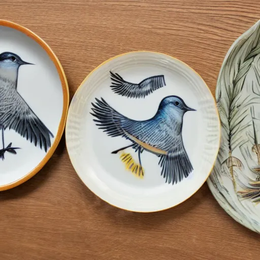 Image similar to decorative plates depicting migratory birds.